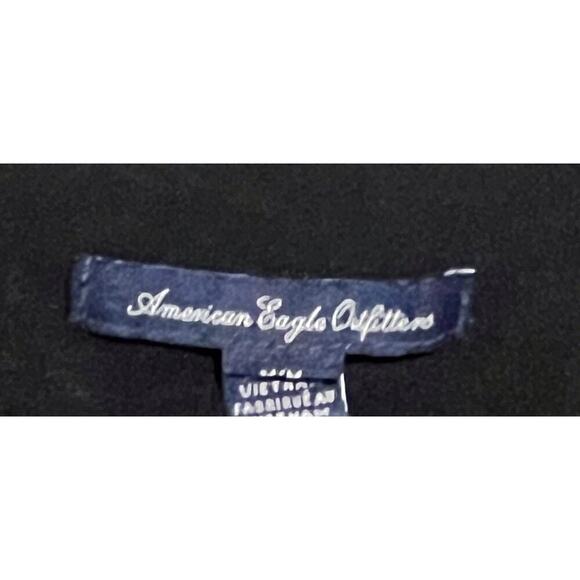 American‎ Eagle Size Medium Gold Star and Sequin Collar short sleeve shirt Black - Picture 5 of 5